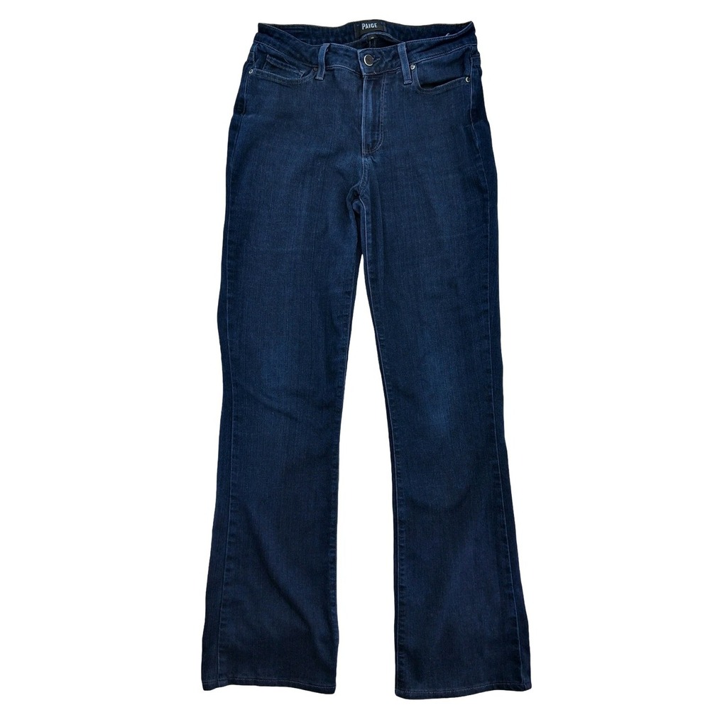 Paige High Rise Manhattan Jeans Womens 28 Blue Slim Bootcut Stretch Denim USA